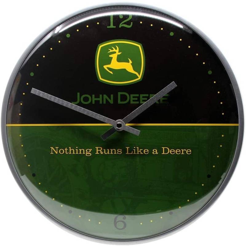 Nostalgic-Art Wanduhr Küchenuhr Ø31cm - John Deere Logo Black and Green von Nostalgic-Art