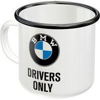 Nostalgic-Art Retro Emaille-Tasse, 360 Ml, "Bmw - Drivers Only", Geschenk-Idee Für Bmw Accessoires Fans, Camping-Becher, Vintage Design von NostalgicArtBerlin