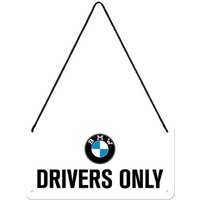 Nostalgic-Art Retro Hängeschild, 10 X 20 cm, "Bmw - Drivers Only", Geschenk-Idee Für Bmw Accessoires Fans, Aus Metall, Vintage Design von NostalgicArtBerlin
