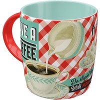 Nostalgic-Art Retro Kaffee-Becher, 330 Ml, "Have A Coffee", Geschenk-Idee Für Nostalgie-Fans, Keramik-Tasse, Vintage Design Mit Spruch von NostalgicArtBerlin