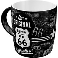 Nostalgic-Art Retro Kaffee-Becher, 330 Ml, "Highway 66 The Original Adventure", Geschenk-Idee Für Usa Fans, Keramik-Tasse, Vintage Design von NostalgicArtBerlin