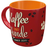 Nostalgic-Art Retro Kaffee-Becher, 330 Ml, "Kaffee Und Hunde", Geschenk-Idee Für Hunde-Besitzer, Keramik-Tasse, Pfotenschild-Design von NostalgicArtBerlin