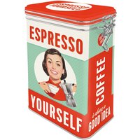 Nostalgic-Art Retro Kaffeedose, 1, 3 L, "Espresso Yourself", Geschenk-Idee Für Nostalgie-Fans, Blech-Dose Mit Aromadeckel, Vintage Design Nostalgic-Art Retro Kaffeedose, 1, 3 L, "Espresso Yourself", Geschenk-Idee Für Nostalgie-Fans, Blech-Dose Mit Aromadeckel, Vintage Design von NostalgicArtBerlin