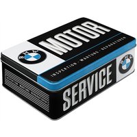 Nostalgic-Art Retro Vorratsdose Flach, 2, 5 L, Bmw - Service Geschenk-Idee Für Accessoires Fans, Olp, Blech-Dose Mit Deckel von NostalgicArtBerlin