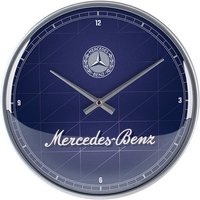 Nostalgic-Art Retro Wanduhr, Ø 31 cm, Mercedes-Benz - Silver & Blue Geschenk Für Fans, Olp, Große Küchenuhr, Vintage Design von NostalgicArtBerlin