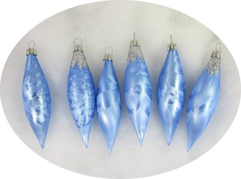 Nostalgie Christbaumschmuck Thüringen Christbaumschmuck Oliven Eislack (6-tlg) von Nostalgie Christbaumschmuck Thüringen