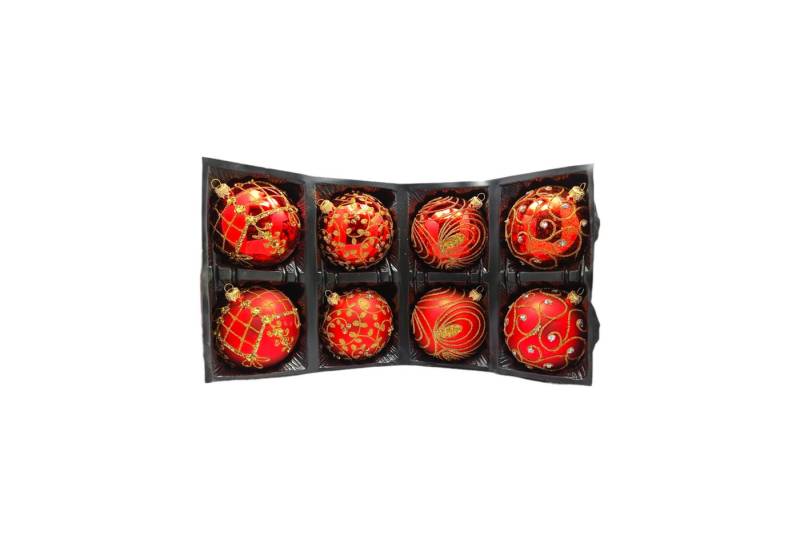 Nostalgie Christbaumschmuck Thüringen Christbaumschmuck SET Christbaumschmuck Glas "Rustic" (8-tlg) von Nostalgie Christbaumschmuck Thüringen