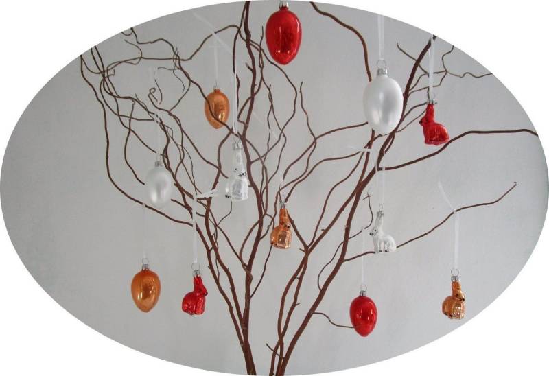 Nostalgie Christbaumschmuck Thüringen Osterfigur Ostereier und Osterhasen klein Mix (gemischtes Set, 12 tlg), MADE IN GERMANY von Nostalgie Christbaumschmuck Thüringen