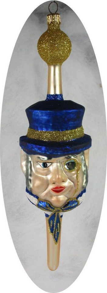 Nostalgie Christbaumschmuck Thüringen Christbaumschmuck Herr mit Monokel & Zylinder (1-tlg), Herr mit Monokel und Zylinder von Nostalgie Christbaumschmuck Thüringen