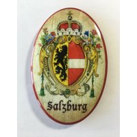 Nostalgie Flaschenöffner Magnet Salzburg Wappen Landessymbol von Nostalgieinsalzburg