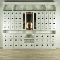 16859 Kaffeeschrank Jugendstil 1910 Massivholz Antik von Nostalgiepalast