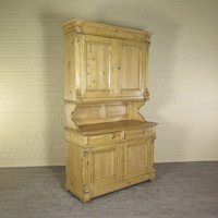 23571 Buffetschrank Schrank Gründerzeit 1880 Massiv Kiefer Antik von Nostalgiepalast