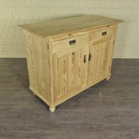 23597Anrichte Halbschrank Jugendstil 1900 Massiv Kiefer Weichholz Antik von Nostalgiepalast