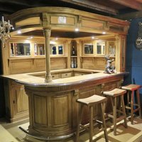 24138 Hausbar Eckbar Theke Teakholz 2, 60 M Gastronomieeinrichtung von Nostalgiepalast