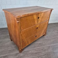25826 Kommode Louis Philippe 1870 Kirschbaum Furniert Antik von Nostalgiepalast