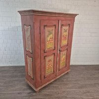 26497 Schrank Bauernmalerei Biedermeier Weichholz 1820 Antik von Nostalgiepalast