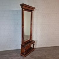 26571 Spiegel Mit Konsole Gründerzeit 1880 Nussbaum Furniert Antik von Nostalgiepalast