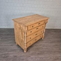 26609 Kommode Gründerzeit 1880 Massiv Kiefer Antik von Nostalgiepalast