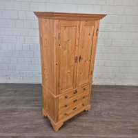 26655 Kinderschrank Kabinettschrank Massiv Kiefer 0, 66 M Im Gründerzeitstil von Nostalgiepalast