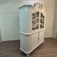26724 Vitrine Geschirrschrank Barock 1770 Massiv Kiefer Antik 26724 Vitrine Geschirrschrank Barock 1770 Massiv Kiefer Antik von Nostalgiepalast