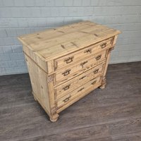 26782 Kommode Gründerzeit 1880 Massiv Kiefer Antik von Nostalgiepalast