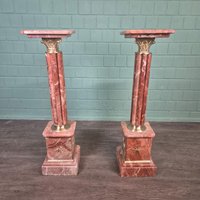 27213 Säulen Pfeiler Marmor Rot-Braun 1, 03 M Set 27213 Säulen Pfeiler Marmor Rot-Braun 1, 03 M Set von Nostalgiepalast