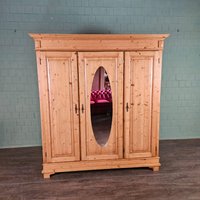 27369 Kleiderschrank Schrank 1, 65 M Massiv Kiefer Im Gründerzeitstil von Nostalgiepalast