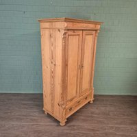 27391 Schrank Kleiderschrank Gründerzeit 1880 Massiv Kiefer Antik von Nostalgiepalast