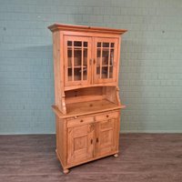 27463 Buffetschrank Schrank Jugendstil 1900 Massiv Kiefer Antik von Nostalgiepalast