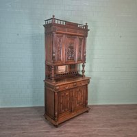 27479 Buffetschrank Schrank Gründerzeit 1880 Massiv Eiche Antik von Nostalgiepalast