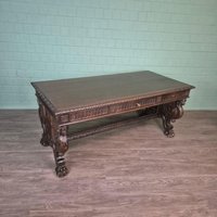 27497 Schreibtisch Massiv Eiche Furniert Neubarock 1920 Antik 27497 Schreibtisch Massiv Eiche Furniert Neubarock 1920 Antik von Nostalgiepalast