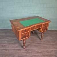 27667 Schreibtisch Gründerzeit 1880 Nussbaum Furniert Antik 27667 Schreibtisch Gründerzeit 1880 Nussbaum Furniert Antik von Nostalgiepalast