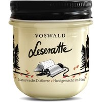 Duftkerze Leseratte Im Glas Weiß 100% Naturwachs Duft Kerze Handgemacht in Harz Vanille Karamell Voswald von NostalgieundSpiel