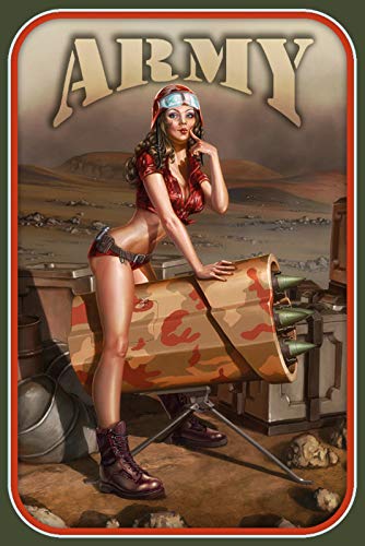 Army Pin Up Girl Nostalgisches gewölbtes starkes Metall-Blechschild, 20 x 30 x 1 cm Army Pin Up Girl Nostalgisches gewölbtes starkes Metall-Blechschild, 20 x 30 x 1 cm von Nostalgische Welten Andreas Schmidt