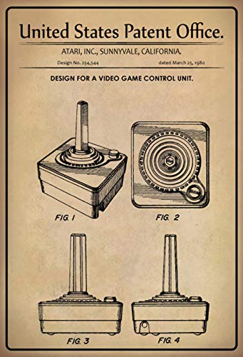 Atari Joystick 5,029.2 cm nostalgisches gewölbtes starkes Metall-Blechschild für Kneipen, 20 x 30 x 1 cm von Nostalgische Welten Andreas Schmidt