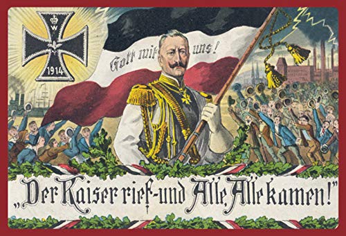 Der Kaiser rief Gott mit UNS 1914 Nostalgisches gewölbtes starkes Metall-Blechschild Pub Schild 20 x 30 x 1 cm Der Kaiser rief Gott mit UNS 1914 Nostalgisches gewölbtes starkes Metall-Blechschild Pub Schild 20 x 30 x 1 cm von Nostalgische Welten Andreas Schmidt