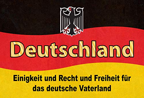 Deutschland Deutschland Deutschland Einigkeit und Recht und Freiheit Nostalgie gewölbt stark Metall Blechschild Pub Schild 20,0 cm x 30,0 cm x 1,0 cm Deutschland Deutschland Deutschland Einigkeit und Recht und Freiheit Nostalgie gewölbt stark Metall Blechschild Pub Schild 20,0 cm x 30,0 cm x 1,0 cm von Nostalgische Welten Andreas Schmidt