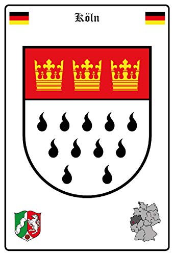 Köln Köln Emblem Nostalgie gewölbt starkes Metall Blechschild Pub Schild 20,0 cm x 30,0 cm x 1,0 cm Köln Köln Emblem Nostalgie gewölbt starkes Metall Blechschild Pub Schild 20,0 cm x 30,0 cm x 1,0 cm von Nostalgische Welten Andreas Schmidt