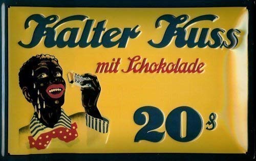 Nostalgische Welten Andreas Schmidt Kalter Kuss mit Schokolade Blechschild Schild Blech Metall Metal Tin Sign 20 x 30 cm von Nostalgische Welten Andreas Schmidt
