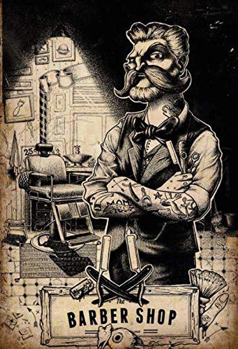The Barber Shop Nostalgisches gewölbtes starkes Metall-Blechschild, 20 x 30 x 1 cm The Barber Shop Nostalgisches gewölbtes starkes Metall-Blechschild, 20 x 30 x 1 cm von Nostalgische Welten Andreas Schmidt