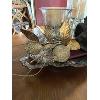 Wunderschöne Gold Granatapfel Akzent Girlande ~ Große Weihnachtsgirlande von NotBeforeJava