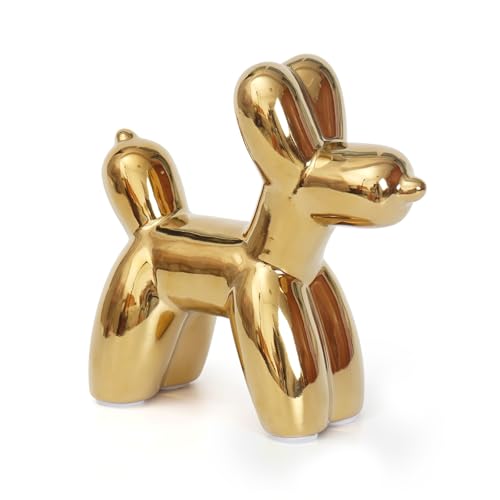 Notakia Große, niedliche Keramik-Ballon-Hundestatue, Basteln, Wohnzimmer, Desktop-Dekorationen, handgefertigt, modern, kleine Keramik-Tierstatue, Ornament, Heimdekoration, Akzente von Notakia