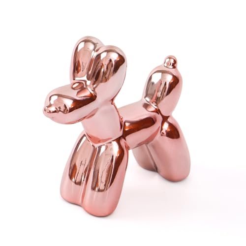 Notakia Niedliche Keramik-Ballon-Hundestatue, Basteln, Wohnzimmer, Desktop-Dekoration, handgefertigt, modern, kleine Keramik-Tierstatue, Ornament, Heimdekoration, Akzente von Notakia