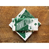 Minnesota Geschirrtuch, State Map Einzelnes Siebdruck-Küchentuch von NoteworthyPaperPress
