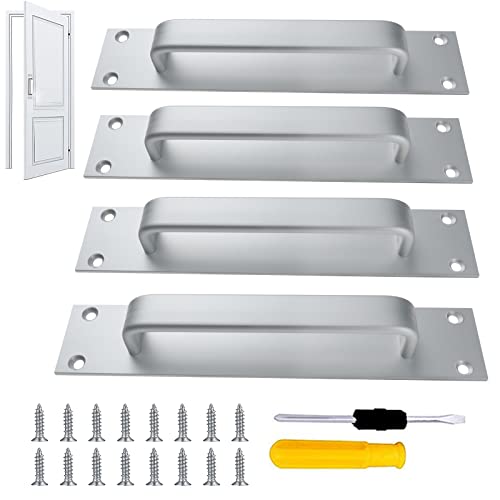 GZhaizhuan 4 Stk Türgriff Schiebetür, Aluminiumlegierung Scheunentor Griff für Küchen möbel Büro Schrank, mit 16 Schrauben & 1 Schraubendreher (Silber) von GZhaizhuan