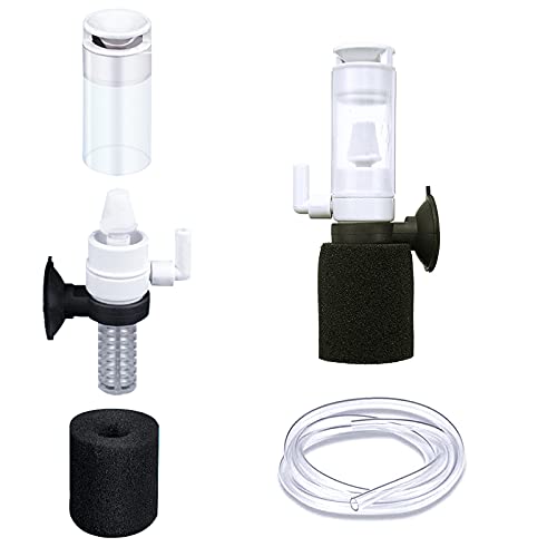 GZjiyu 2 Set Luftheber Filter, Leiser Mini Aquarium Filter 3 in 1 für Kleines Fisch Aquarium Kugelförmige Fischbehälter Speziell Geformte Fischbehälter von GZjiyu