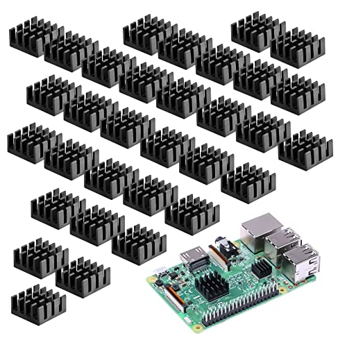 GZkushi 40 Stück Schwarze Heatsink, Aluminium Kühlkörper Thermo-Klebepad Kühler für Kühlen Kleiner Integrierter Schaltkreise, 7 × 14 × 14mm GZkushi 40 Stück Schwarze Heatsink, Aluminium Kühlkörper Thermo-Klebepad Kühler für Kühlen Kleiner Integrierter Schaltkreise, 7 × 14 × 14mm von Nothers