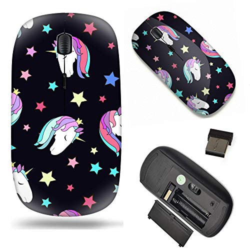 WERPOWER Unique Pattern Optical Mice Mobile Wireless Mouse 2.4G Portable for Notebook, PC, Laptop, Computer - Colorful Kids Pattern. von Nothers