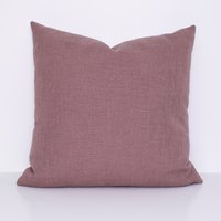 Mauve Lila Leinen Kissenbezug, Massiver Designer Dekokissen 20x20, Linen Berry von NotionHome