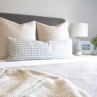 Extralanger Lumbaler Kissenbezug 14X36, Neutral Karierter Kissenbezug, Fensterscheibenwurf, Modernes Bettakzentkissen, Trellis Xl Cream Extralanger Lumbaler Kissenbezug 14X36, Neutral Karierter Kissenbezug, Fensterscheibenwurf, Modernes Bettakzentkissen, Trellis Xl Cream von NotionHome